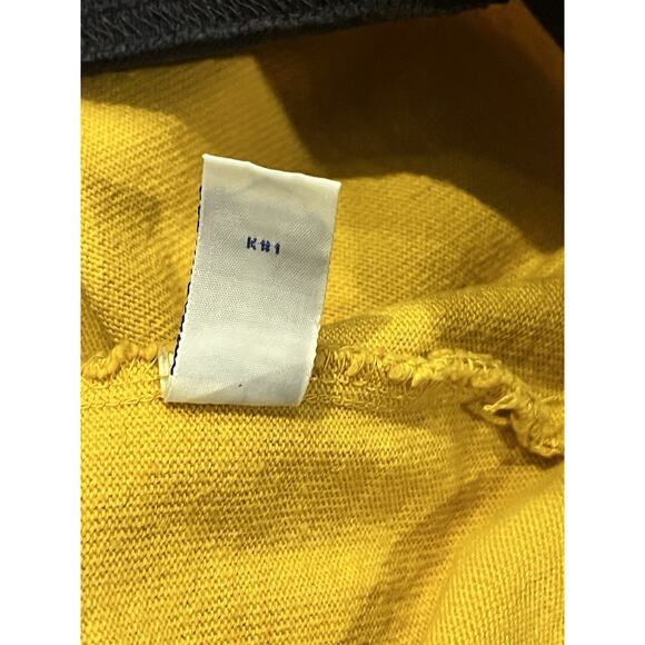 Y2K Vintage Polo RL Rugby Shirt XL Lion & Unicorn Crest Blue Yellow Stripe Zip - Picture 9 of 10